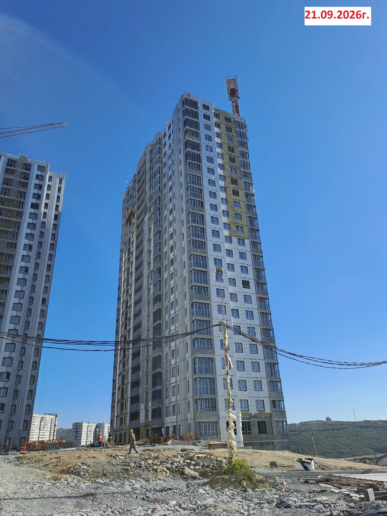 Жилой дом, Владивосток, ул Каштановая: ход строительства, сентябрь 2026
